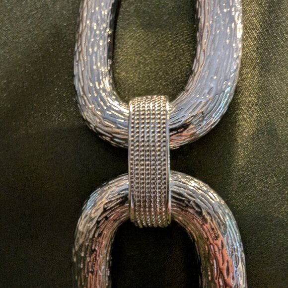 Chunky silver chain necklace - Picture 3 of 6